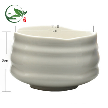 Milky White Große Keramik Matcha Bowl